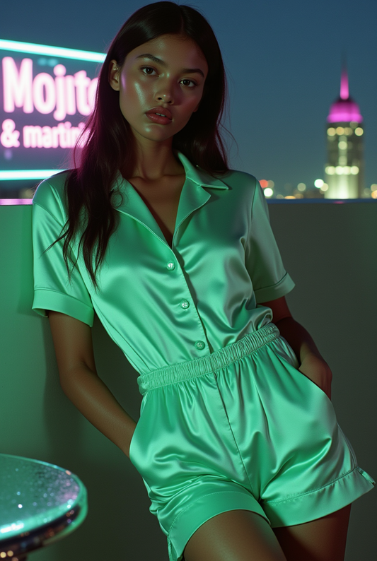 Mint Frost Short Pajamas
