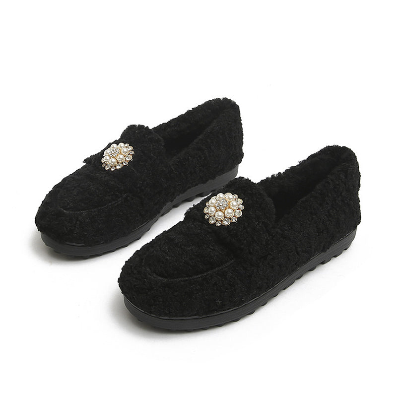 The Fur Black Loafers