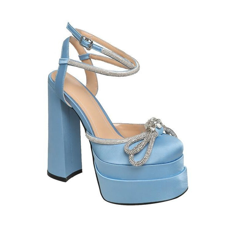 Diana Blue Heels