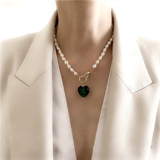 Heart Pearls Necklace